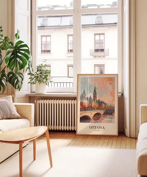 Çerçevesiz Poster Kanada Ottawa i - Resim 5