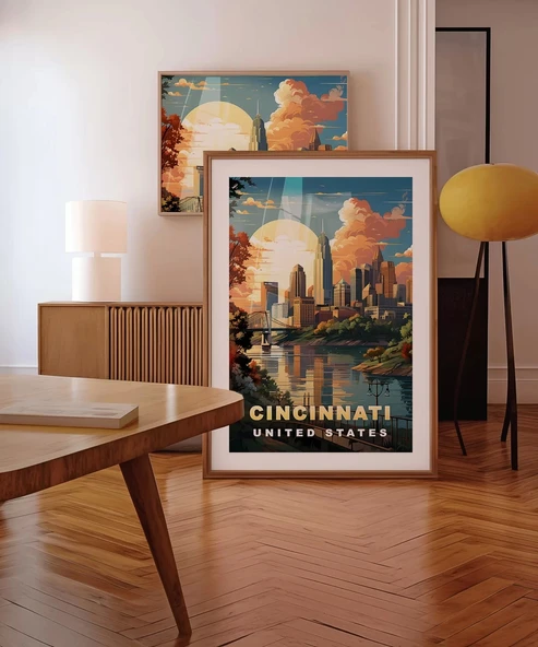 Çerçevesiz Poster Nehrin ve Güneşin Şehri - 5