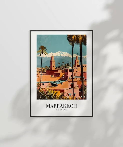 Çerçevesiz Poster Kızıl Şehir Marakeş - Resim 6