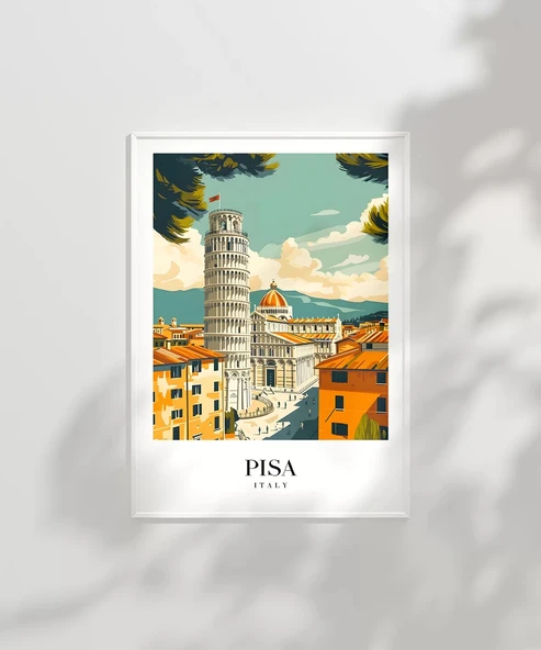 Çerçevesiz Poster Toskana’nın İncisi Pisa - Resim 2