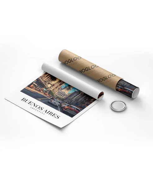 Çerçevesiz Poster Tarihi Buenos Aires Manzarası - Resim 8