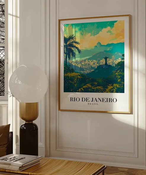 Çerçevesiz Poster Brezilya'nın İncisi Rio de Janeiro - Resim 4