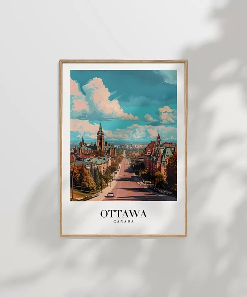 Çerçevesiz Poster Ottawa'nın Tarihi Dokusu - Resim 7