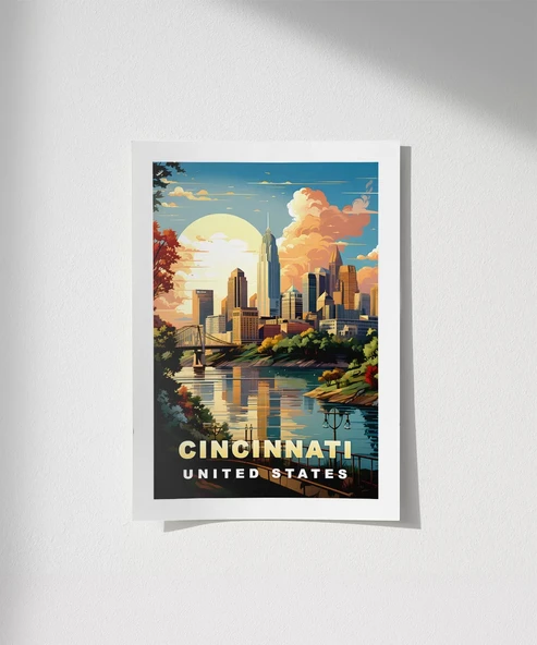 Çerçevesiz Poster Nehrin ve Güneşin Şehri - 1