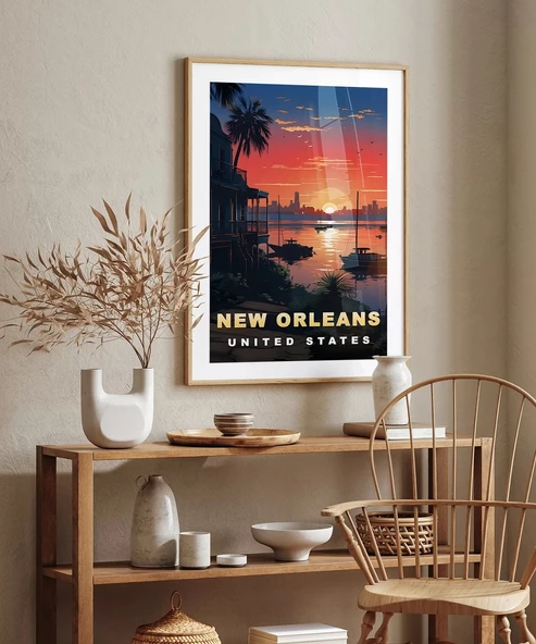 Çerçevesiz Poster New Orleans'ın Tarihi Evleri - Resim 5