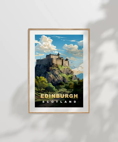 Çerçevesiz Poster Edinburgh Manzarası - Resim 7