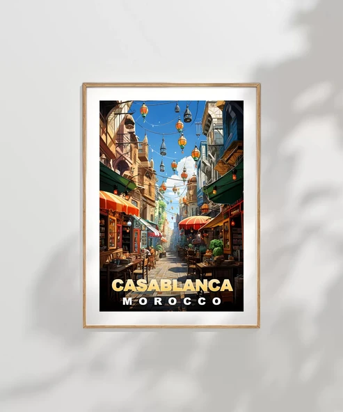 Çerçevesiz Poster Fas'ın Renkli Sokakları - Resim 6