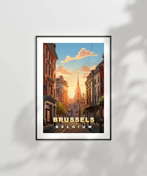 Çerçevesiz Poster Gün Batımında Zarafet - Resim 7