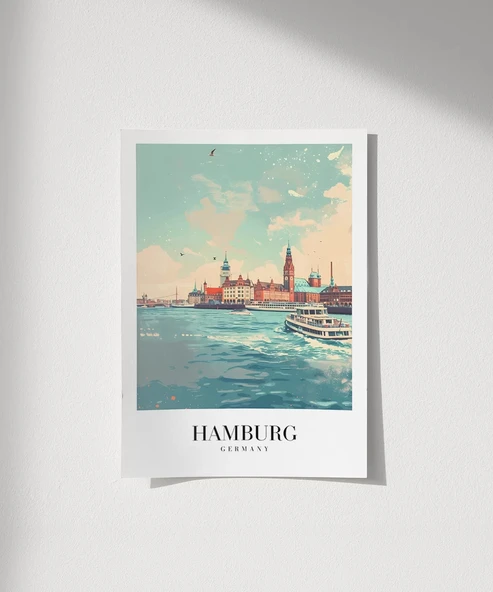 Çerçevesiz Poster Hamburg Seyahat ürün görseli