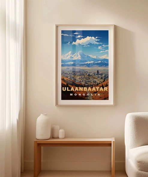 Çerçevesiz Poster Ulaanbaatar ve Dağların Görkemi - Resim 3