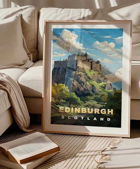Çerçevesiz Poster Edinburgh Manzarası - Resim 5