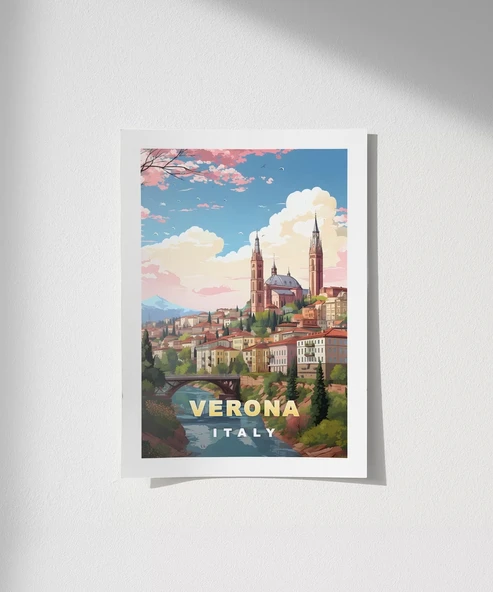 Çerçevesiz Poster Romantizmin Şehri - 1