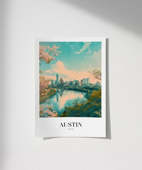 Çerçevesiz Poster Doğa ve Şehir Arasında ürün görseli