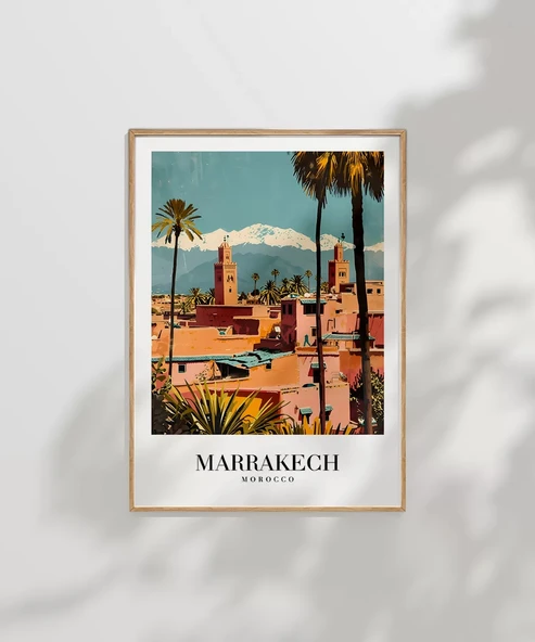 Çerçevesiz Poster Kızıl Şehir Marakeş - Resim 7