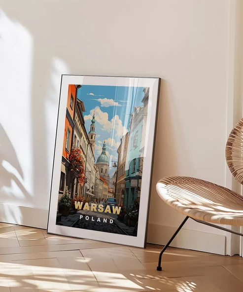 Çerçevesiz Poster Varşova Mimarisine Yolculuk - Resim 5