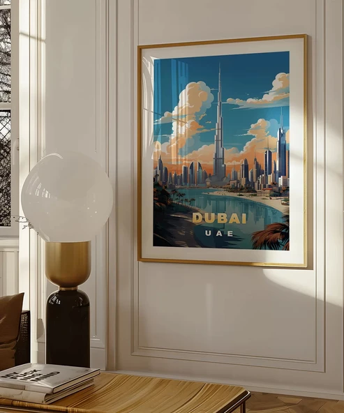 Çerçevesiz Poster Dubai Burj Khalifa Kulesi - Resim 4