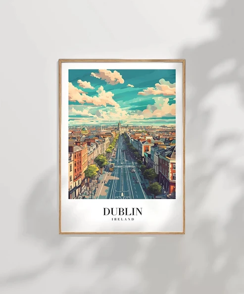 Çerçevesiz Poster Grafton Caddesi Manzarası - Resim 6