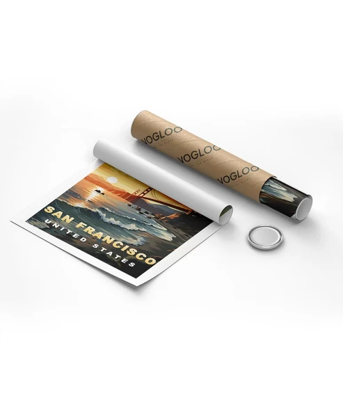 Çerçevesiz Poster San Francisco Gün Batımı - Resim 8