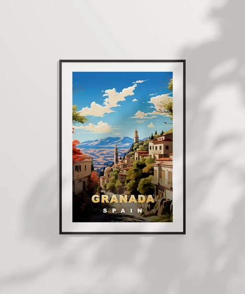 Çerçevesiz Poster Granada'nın Gizemli Güzelliği - Resim 6