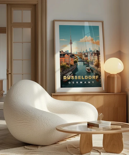 Çerçevesiz Poster Düsseldorf Almanya - 5