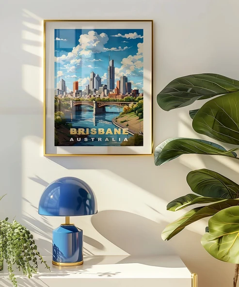 Çerçevesiz Poster Nehir ve Gökdelenlerin Şehri - Resim 5