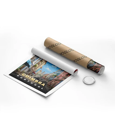Çerçevesiz Poster Coimbra'nın Renkli Sokakları - Resim 8