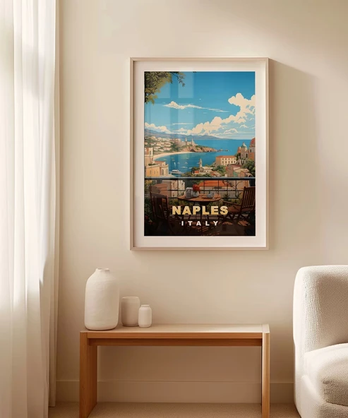 Çerçevesiz Poster Napoli'nin Tarihi Sokakları - Resim 3