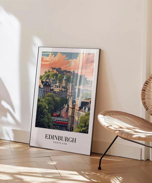 Çerçevesiz Poster Edinburgh'un Tarihi Tepeleri - Resim 4