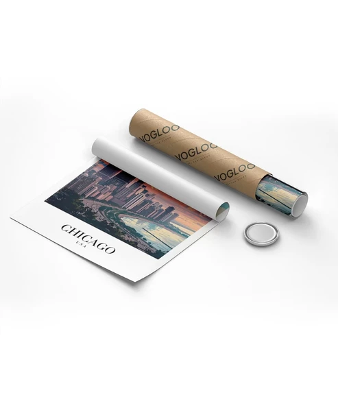 Çerçevesiz Poster Michigan Gölü Kıyısında Chicago - Resim 8