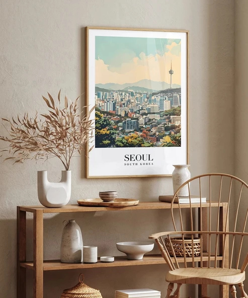 Çerçevesiz Poster Seul'un Modern Mimarisi - Resim 4