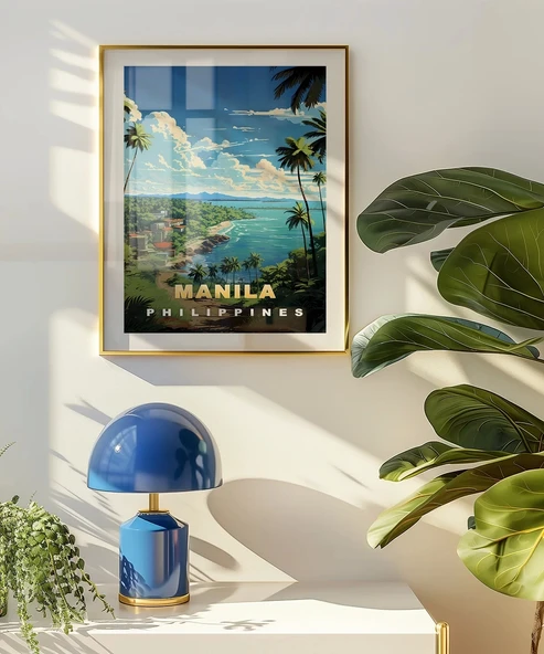 Çerçevesiz Poster Manila Tropik Sahil Manzarası - Resim 5