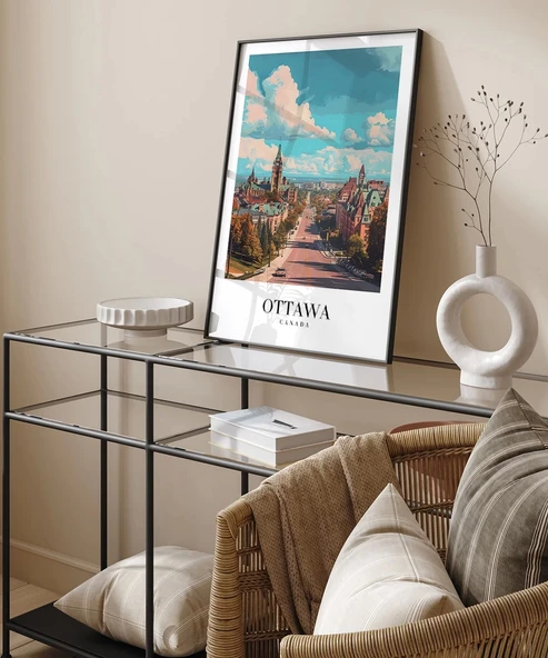 Çerçevesiz Poster Ottawa'nın Tarihi Dokusu - Resim 4