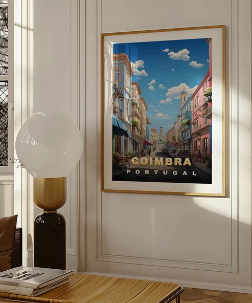 Çerçevesiz Poster Coimbra'nın Renkli Sokakları - Resim 3