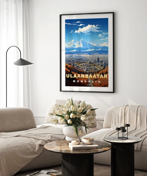Çerçevesiz Poster Ulaanbaatar ve Dağların Görkemi - Resim 4