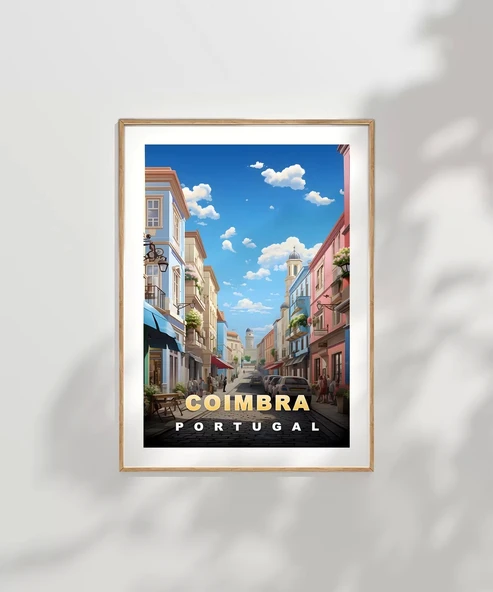 Çerçevesiz Poster Coimbra'nın Renkli Sokakları - Resim 7