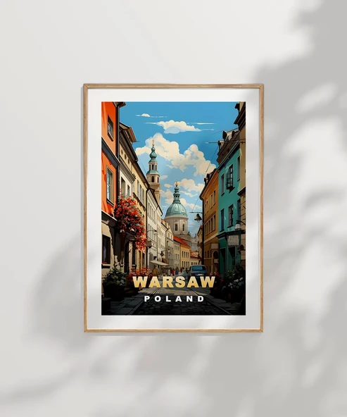 Çerçevesiz Poster Varşova Mimarisine Yolculuk - Resim 6