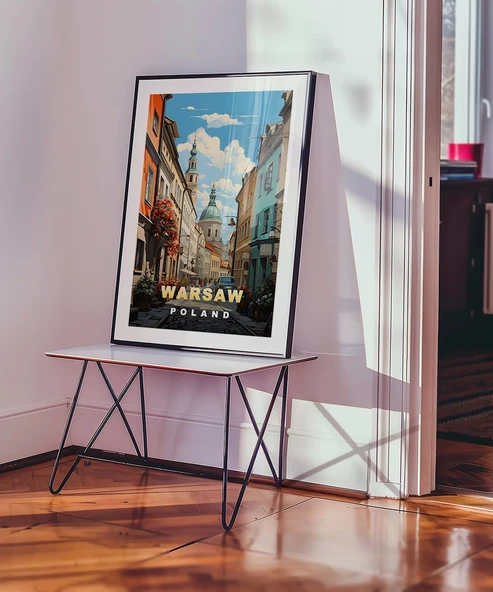 Çerçevesiz Poster Varşova Mimarisine Yolculuk - Resim 4