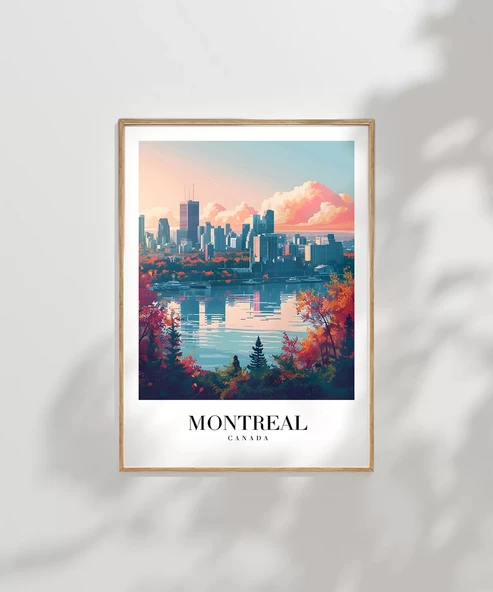 Çerçevesiz Poster Montreal Sonbaharın Büyüsü - Resim 6