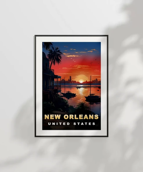Çerçevesiz Poster New Orleans'ın Tarihi Evleri - Resim 7