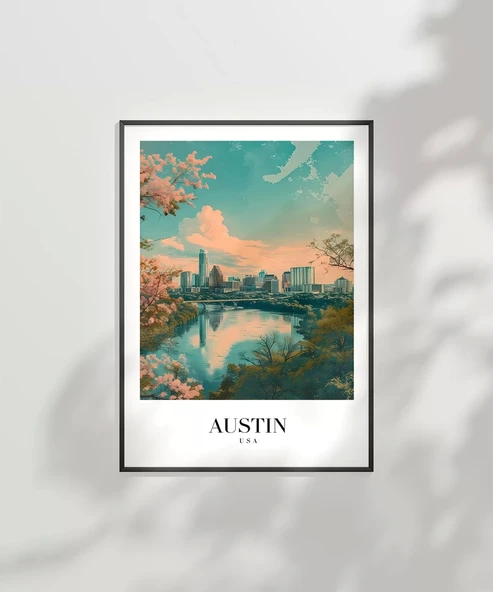 Çerçevesiz Poster Doğa ve Şehir Arasında - Resim 6