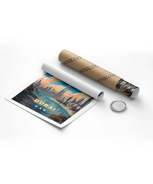 Çerçevesiz Poster Dubai Burj Khalifa Kulesi - Resim 8