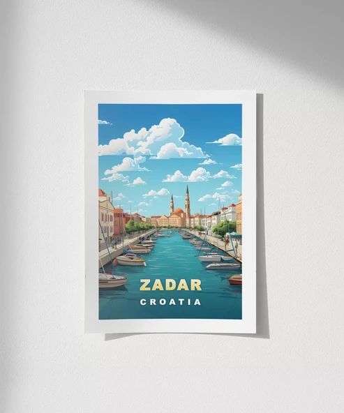 Çerçevesiz Poster Zadar Hırvatistan Kıyı Manzarası ürün görseli