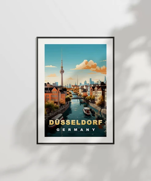 Çerçevesiz Poster Düsseldorf Almanya - 6