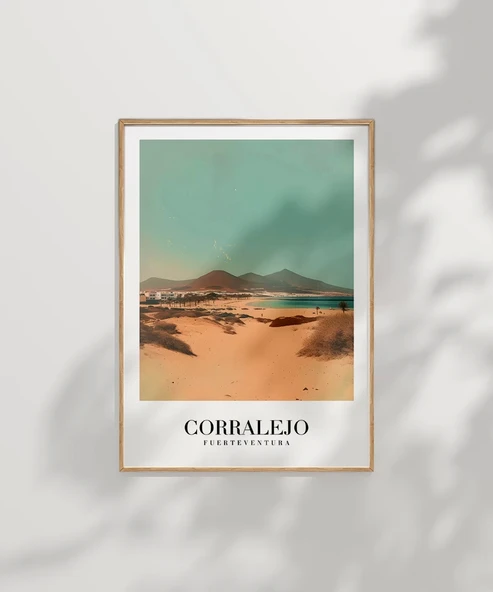 Çerçevesiz Poster Corralejo Plaj Manzarası ve Doğa - Resim 7