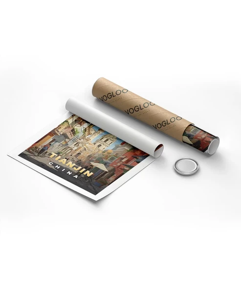 Çerçevesiz Poster Tianjin Tarihi Sokak Manzarası - 8