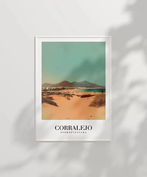 Çerçevesiz Poster Corralejo Plaj Manzarası ve Doğa - Resim 2