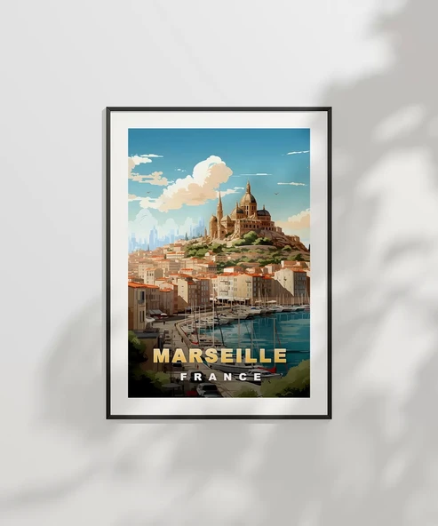 Çerçevesiz Poster Marsilya'nın Tarihi ve Deniz Estetiği - Resim 6