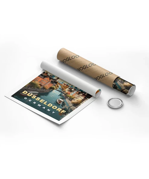 Çerçevesiz Poster Düsseldorf Almanya - 8