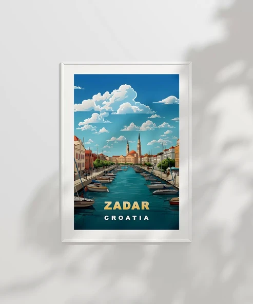 Çerçevesiz Poster Zadar Hırvatistan Kıyı Manzarası - Resim 2