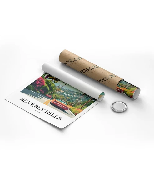 Çerçevesiz Poster Los angeles Şehir İlüstrasyonu - Resim 8